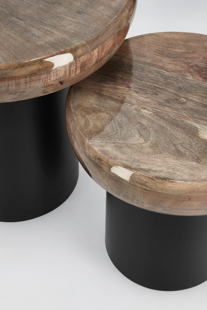 Set 2 masute de cafea BELORO Ø35/45 x 34/44 CM