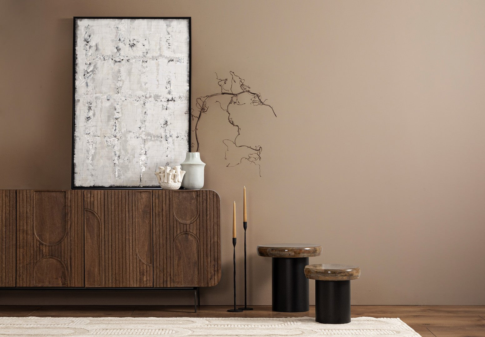 Set 2 masute de cafea BELORO Ø35/45 x 34/44 CM