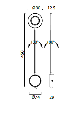 Aplica de perete PUPA HAT