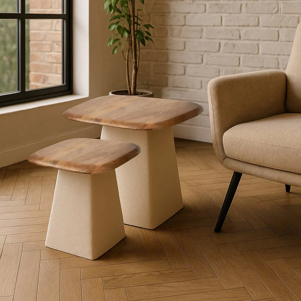 Set 2 masute de cafea TIVRA 40x42/50x52 CM