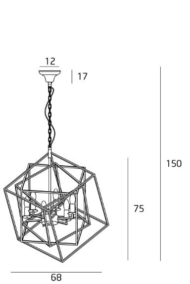 Lampă suspendată DORI SILVER - PROMO STOC