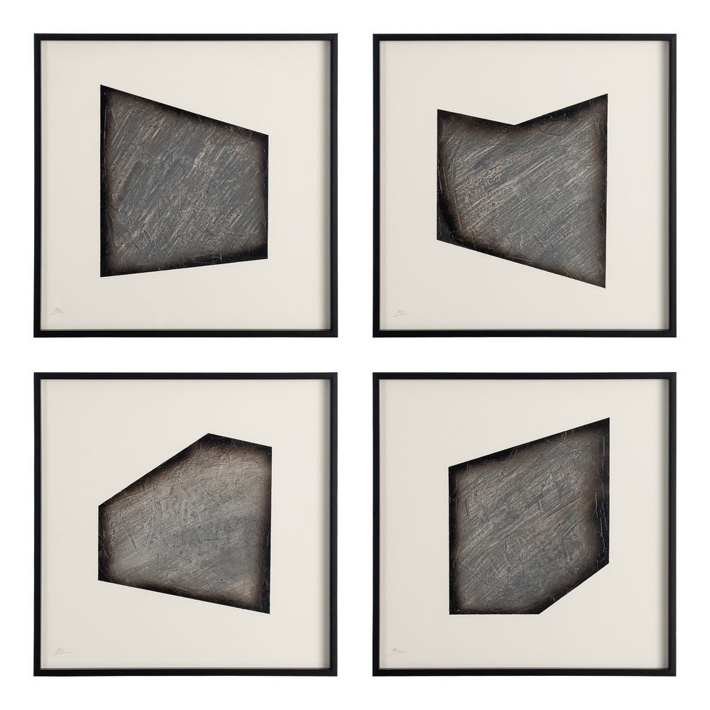 Set 4 tablouri QUADRA 50 x 50 CM