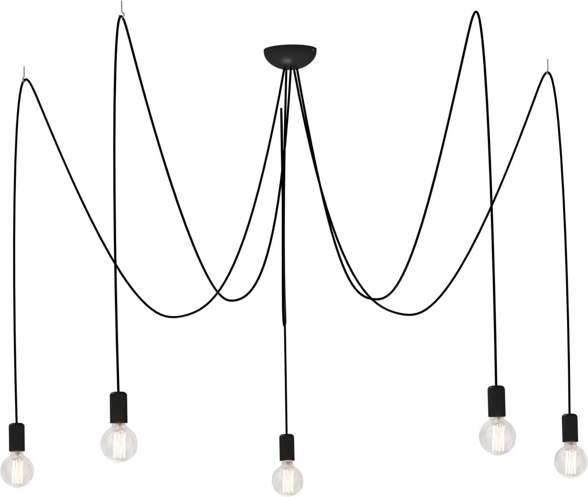 Lampă Suspendată FIONA 5L -Negru
