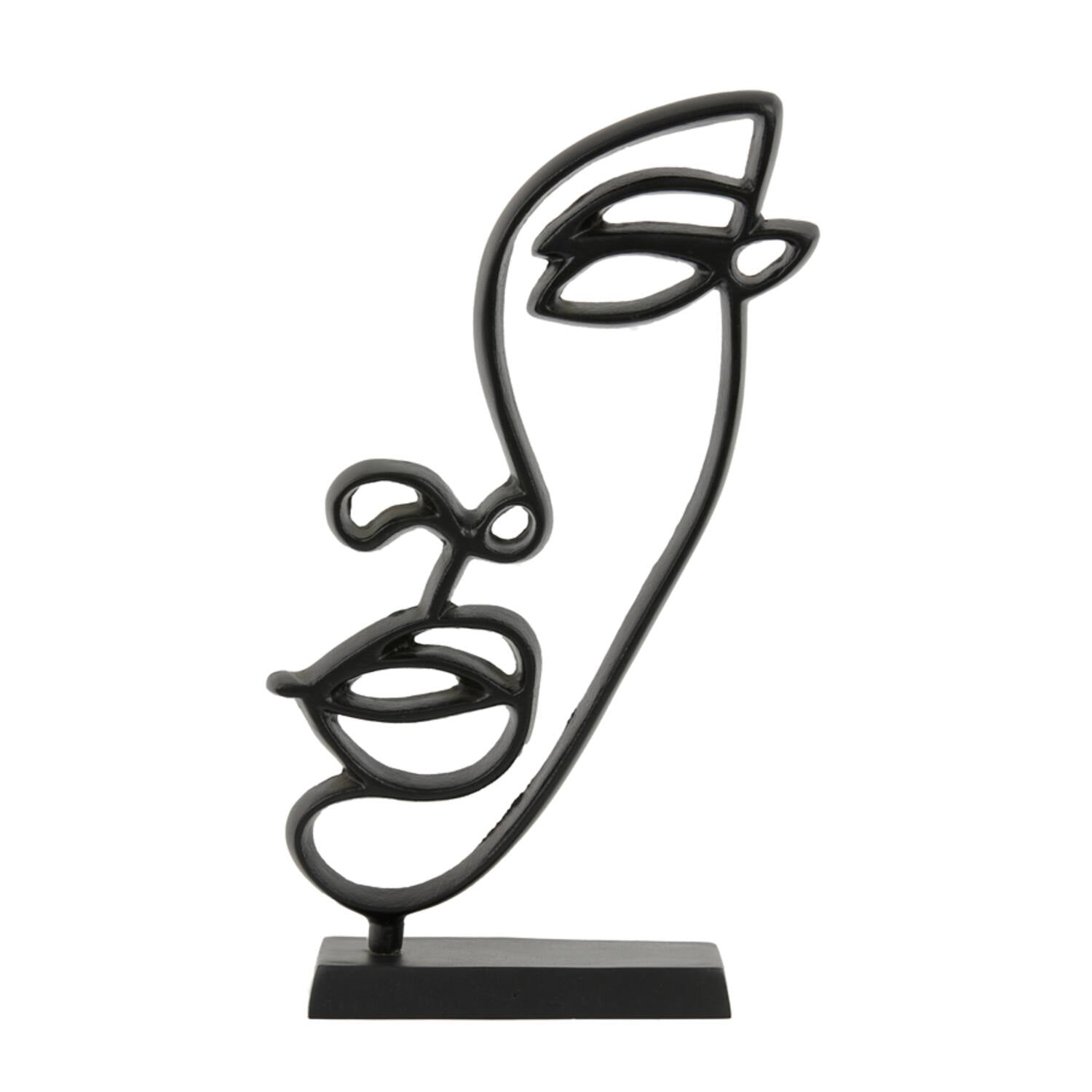 Decoratiune 21x8x40 cm FACE matt black - P