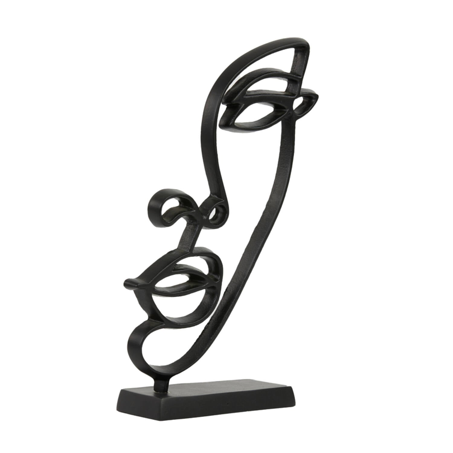 Decoratiune 21x8x40 cm FACE matt black - P