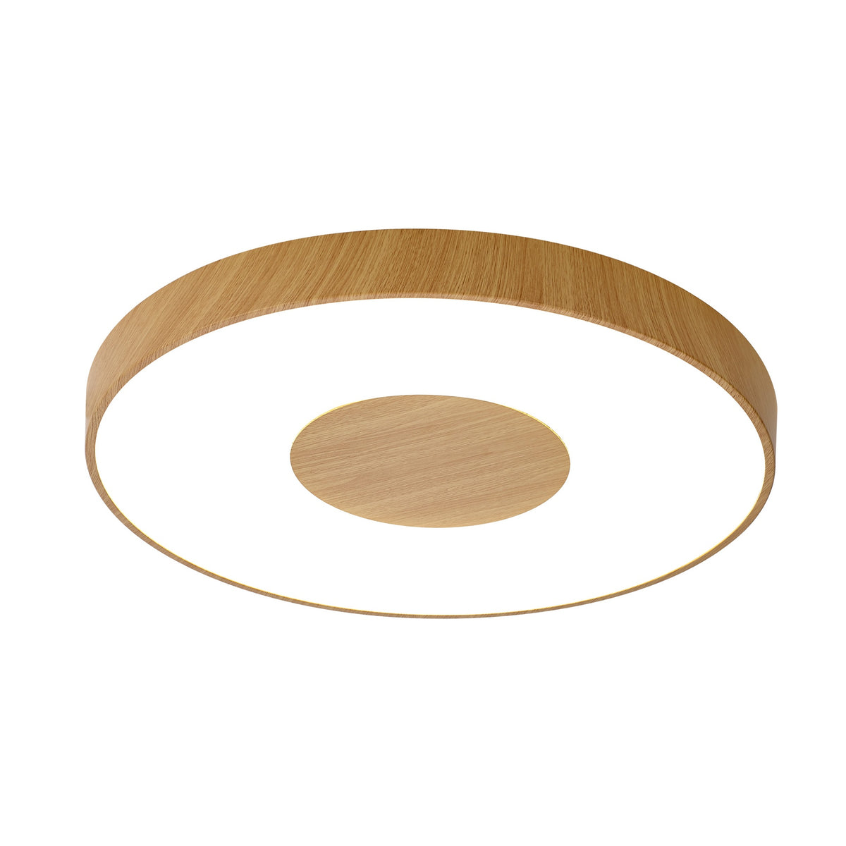 Plafoniera dimabila CCT cu telecomanda COIN ROUND WOOD