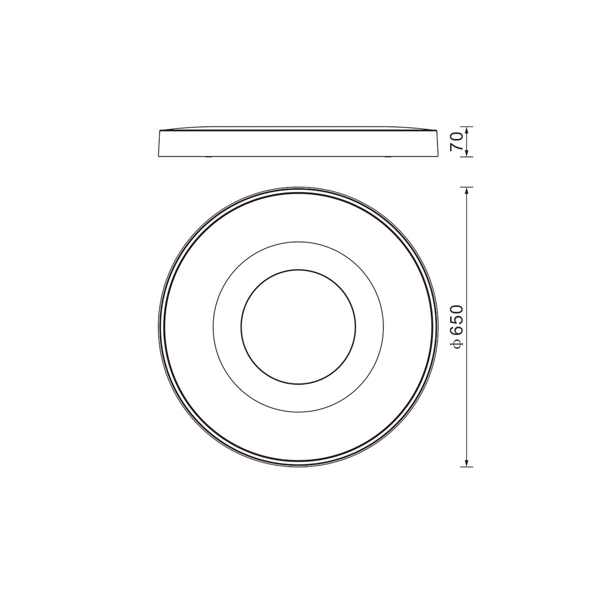 Plafoniera dimabila CCT cu telecomanda COIN ROUND WOOD