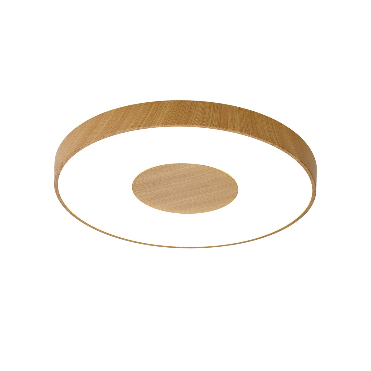 Plafoniera dimabila CCT cu telecomanda COIN ROUND WOOD