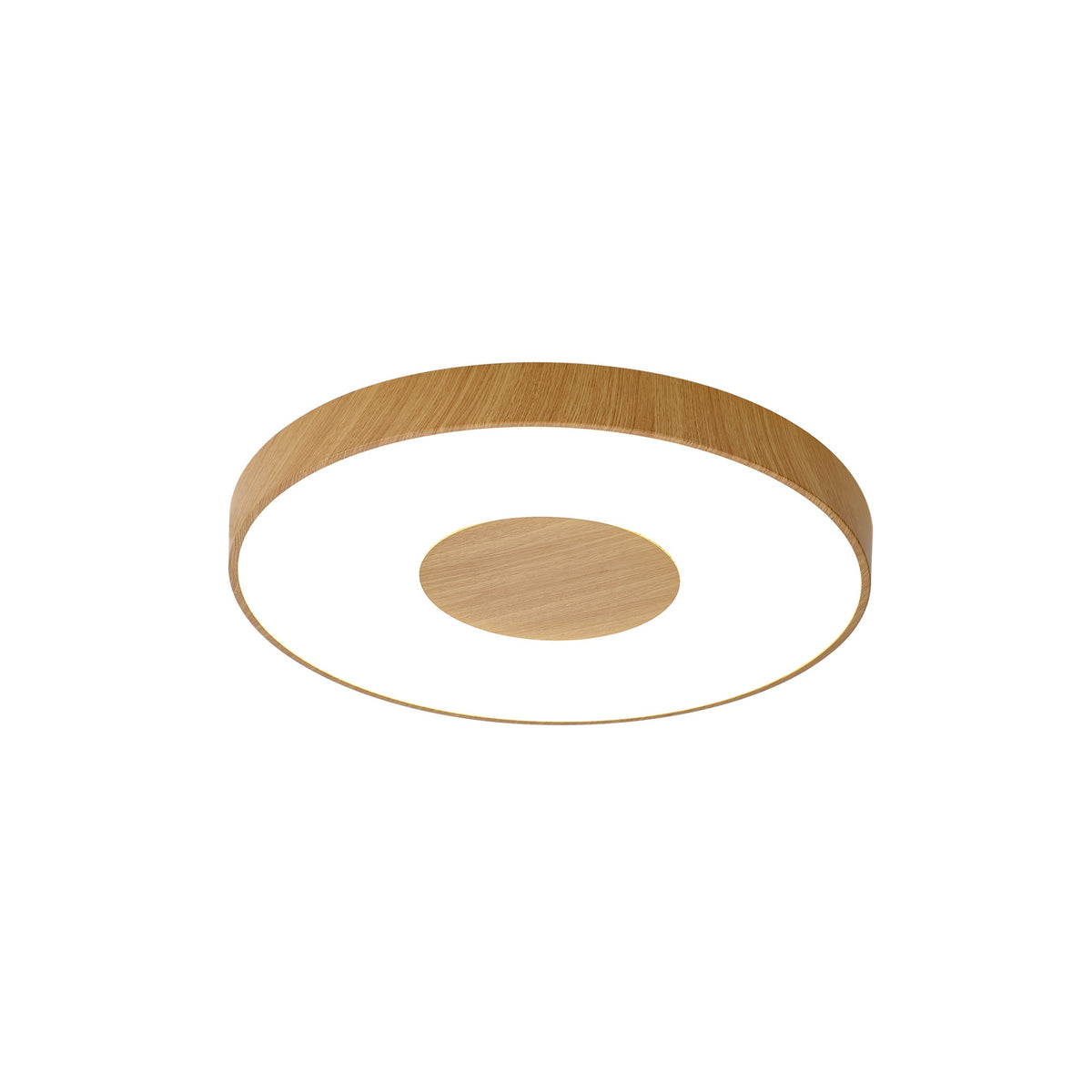 Plafoniera dimabila CCT cu telecomanda COIN ROUND WOOD