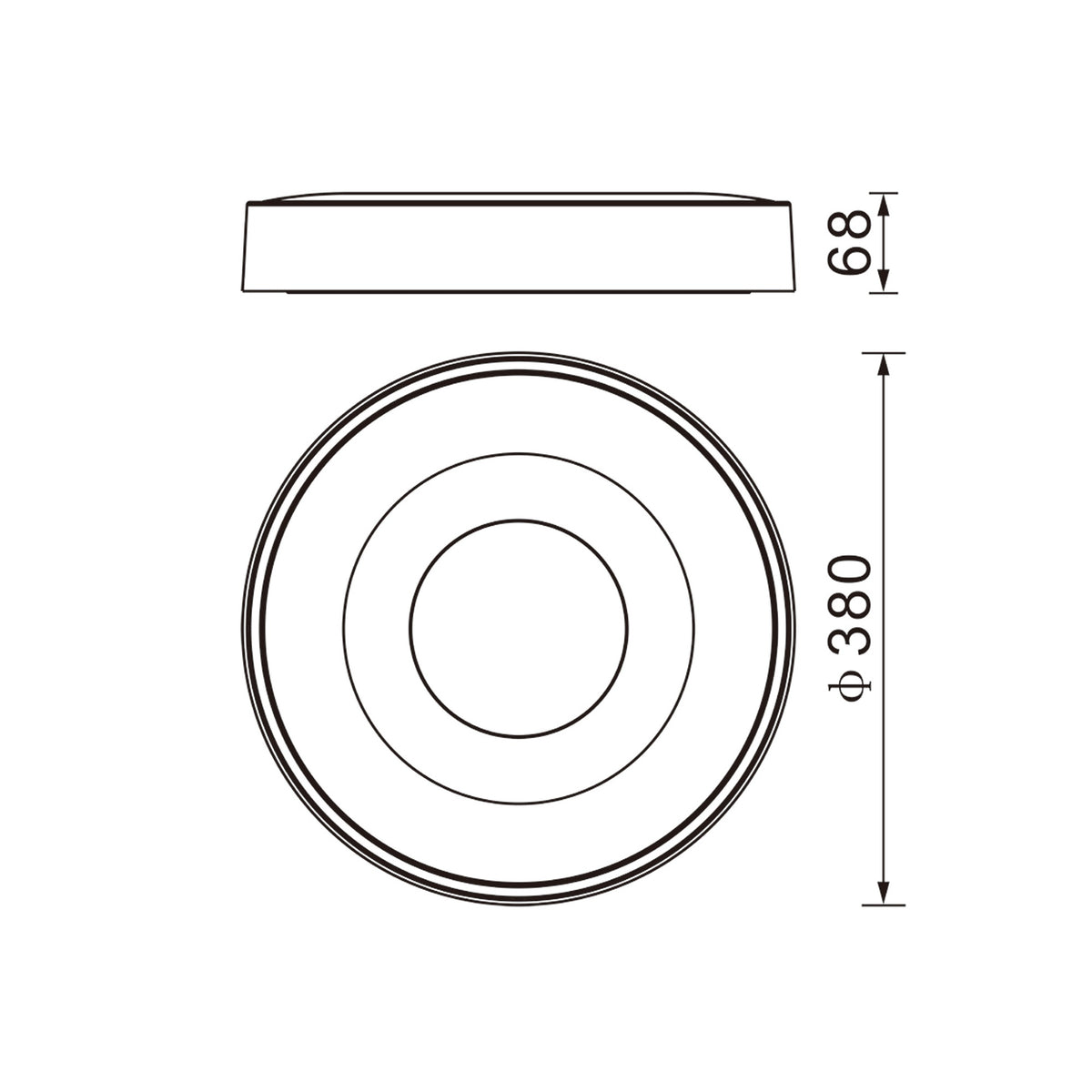 Plafoniera dimabila CCT cu telecomanda COIN ROUND WOOD