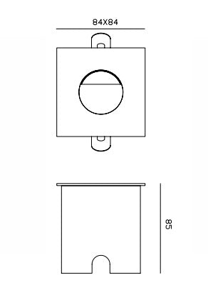 Spot treapta exterior AMAR SQUARE WHITE
