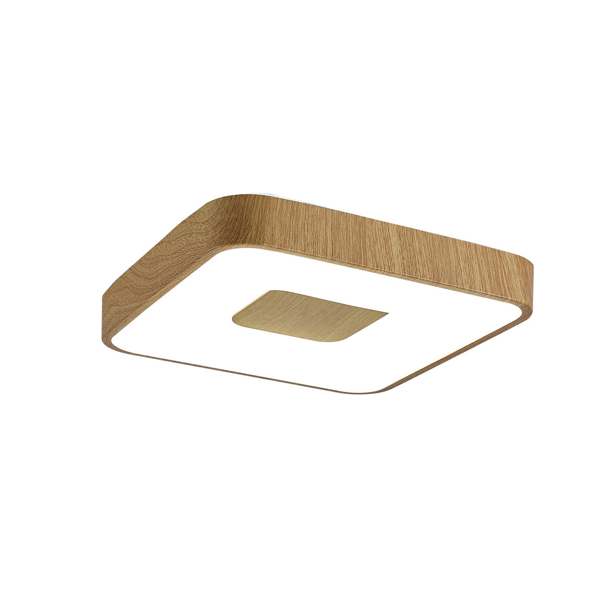 Plafoniera dimabila CCT cu telecomanda COIN SQUARE WOOD