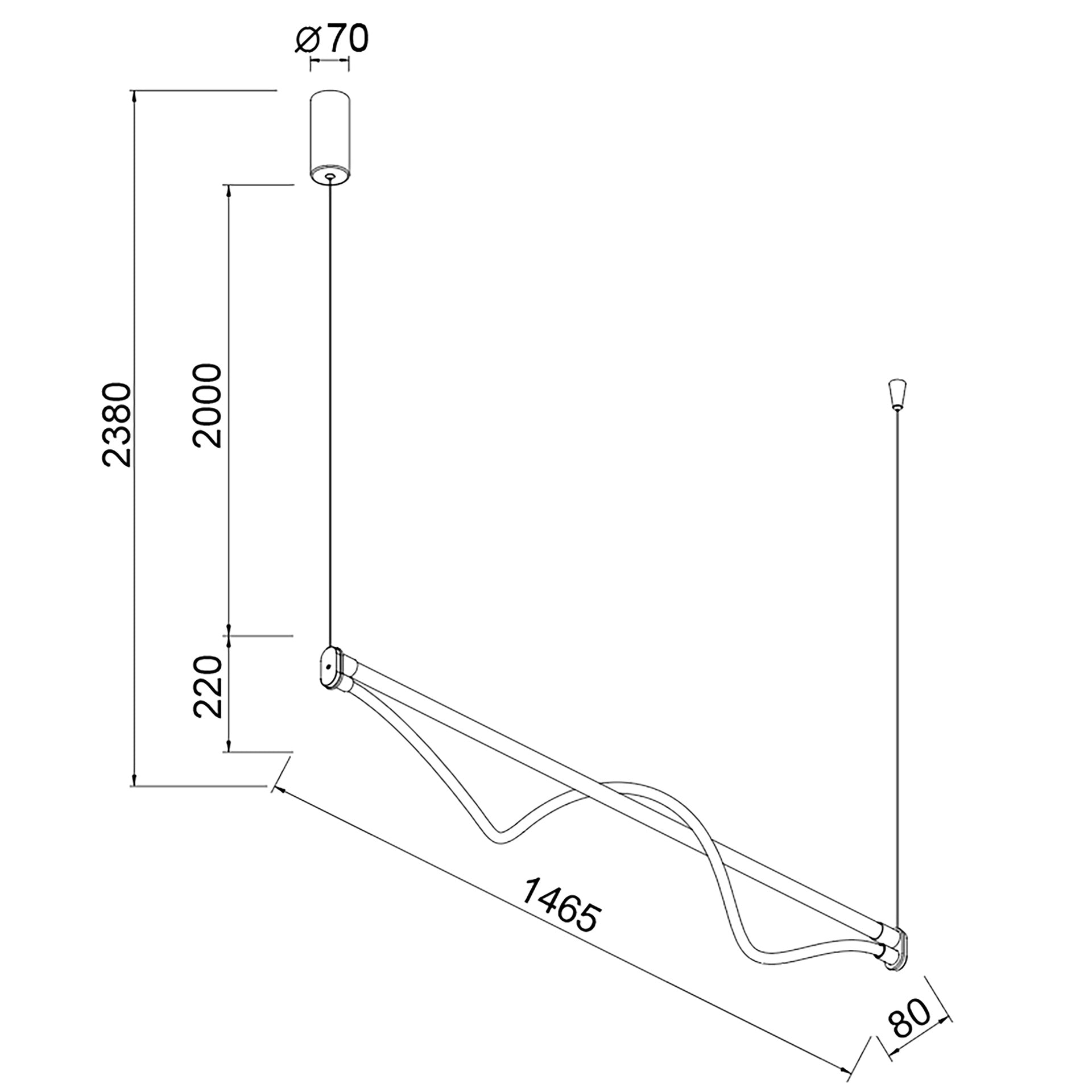 Lampa suspendata FORGAZ LINE