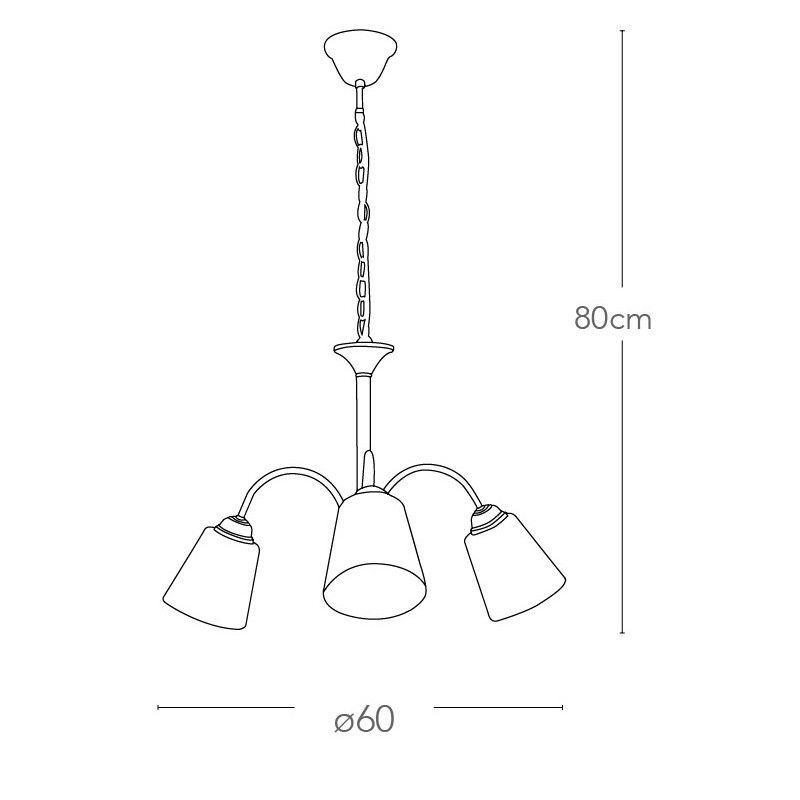 Lampă suspendată NIK 3L