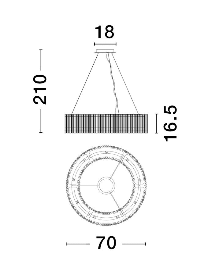 Lampa suspendata BAROK ROUND