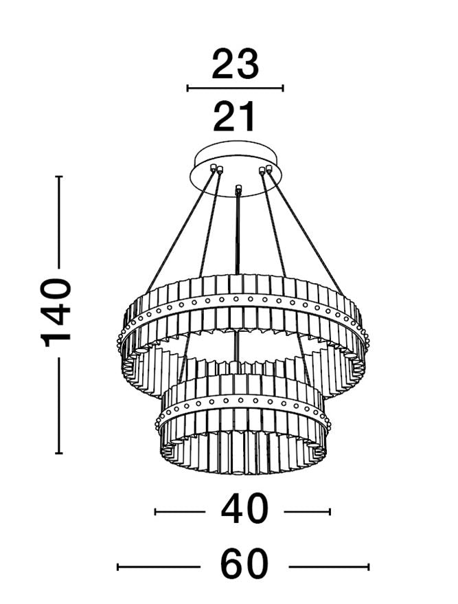 Lampa suspendata TRIAC dimabila  KEZO DUO