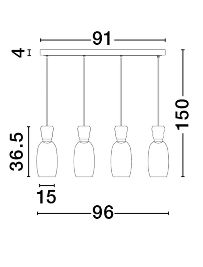 Lampa suspendata PLUMA LINE