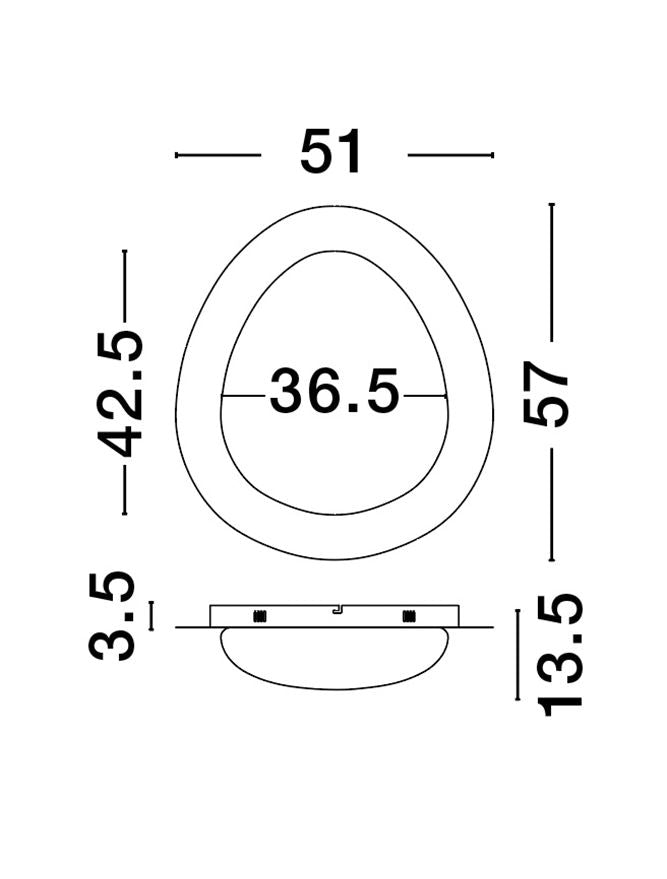 Plafoniera dimabila NIMBUS