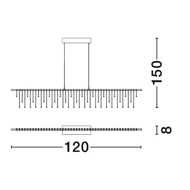 Lampa suspendata dimabila STELLAR LINIAR 120CM