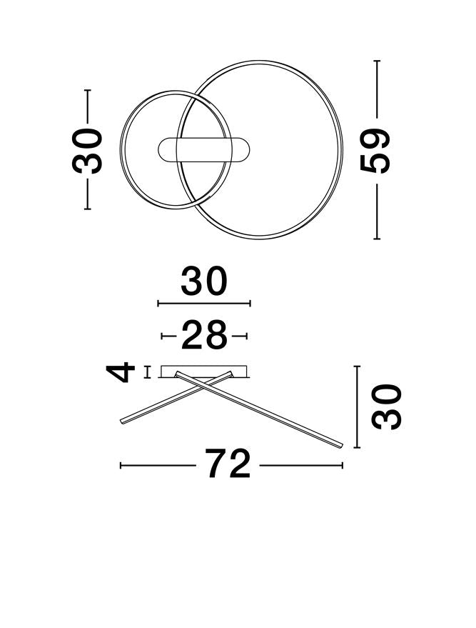 Plafoniera dimabila KIKLOS DUO