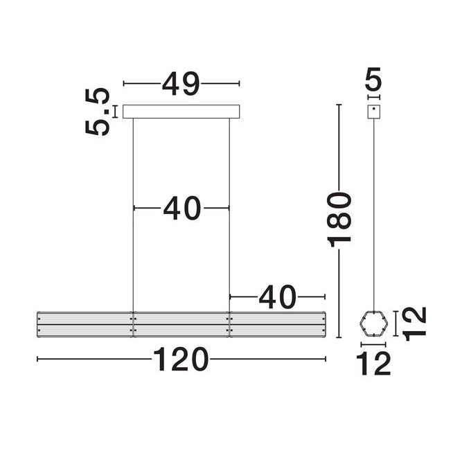 Lampa suspendata ESSENZO 120CM