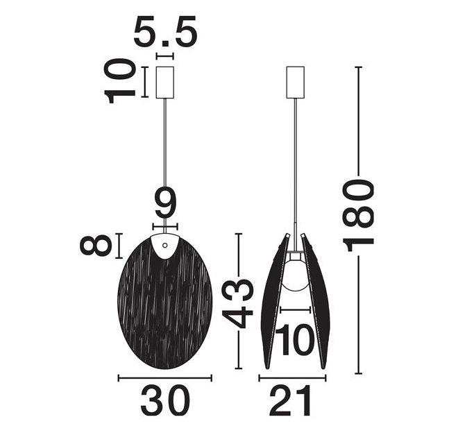 Lampa suspendata SHELINA