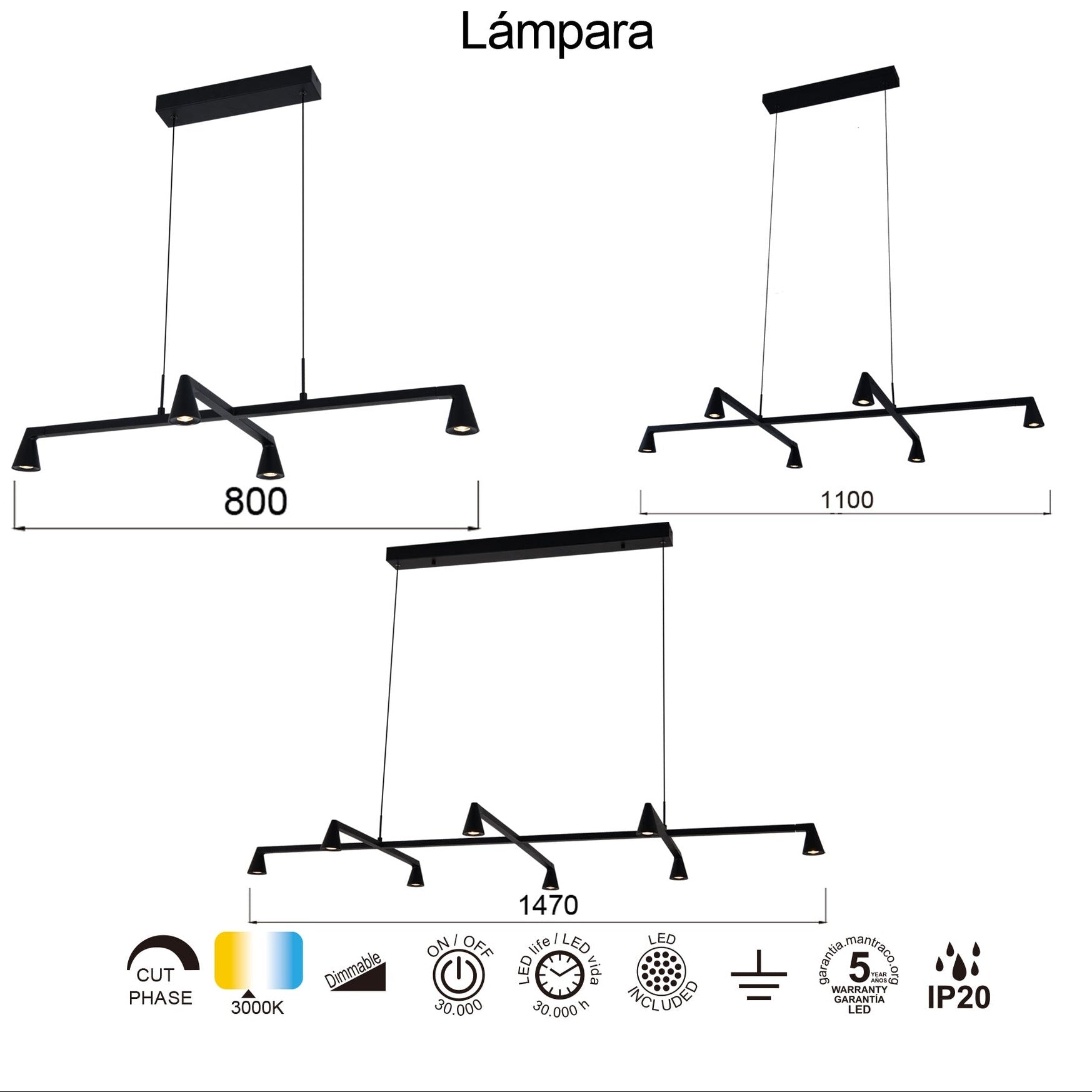 Lampa suspendata dimabila BRISEN 42W