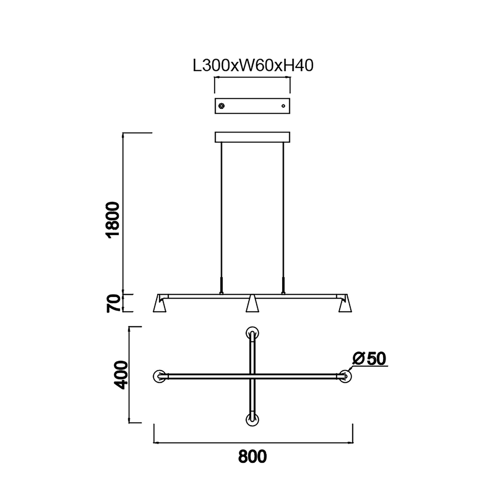 Lampa suspendata dimabila BRISEN 21W