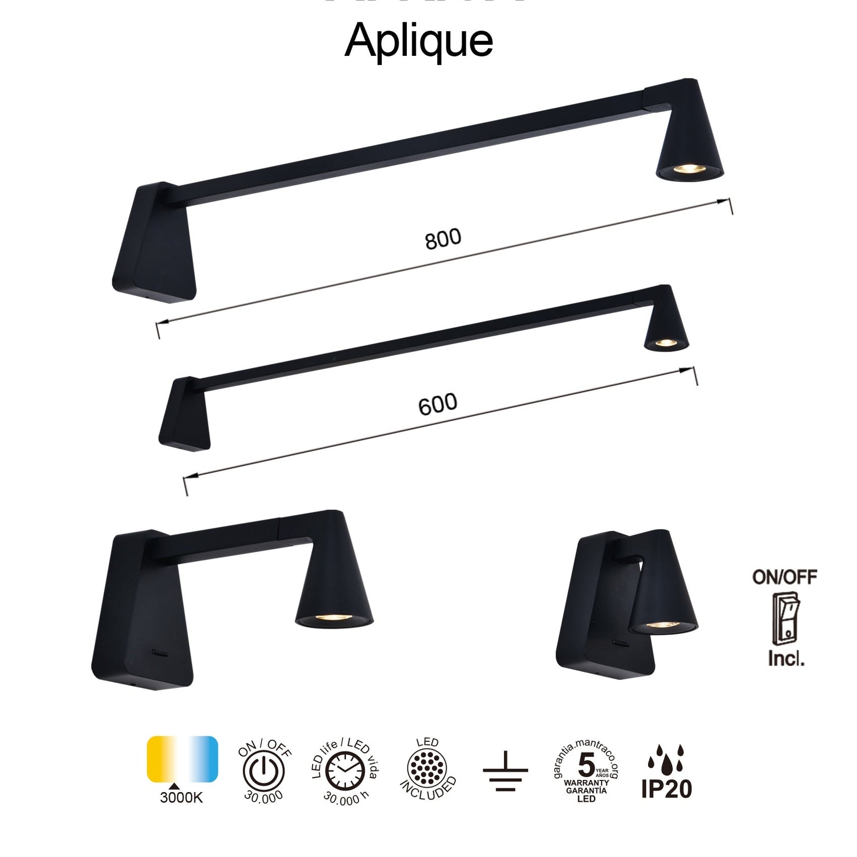 Aplica de perete BRISEN 5W