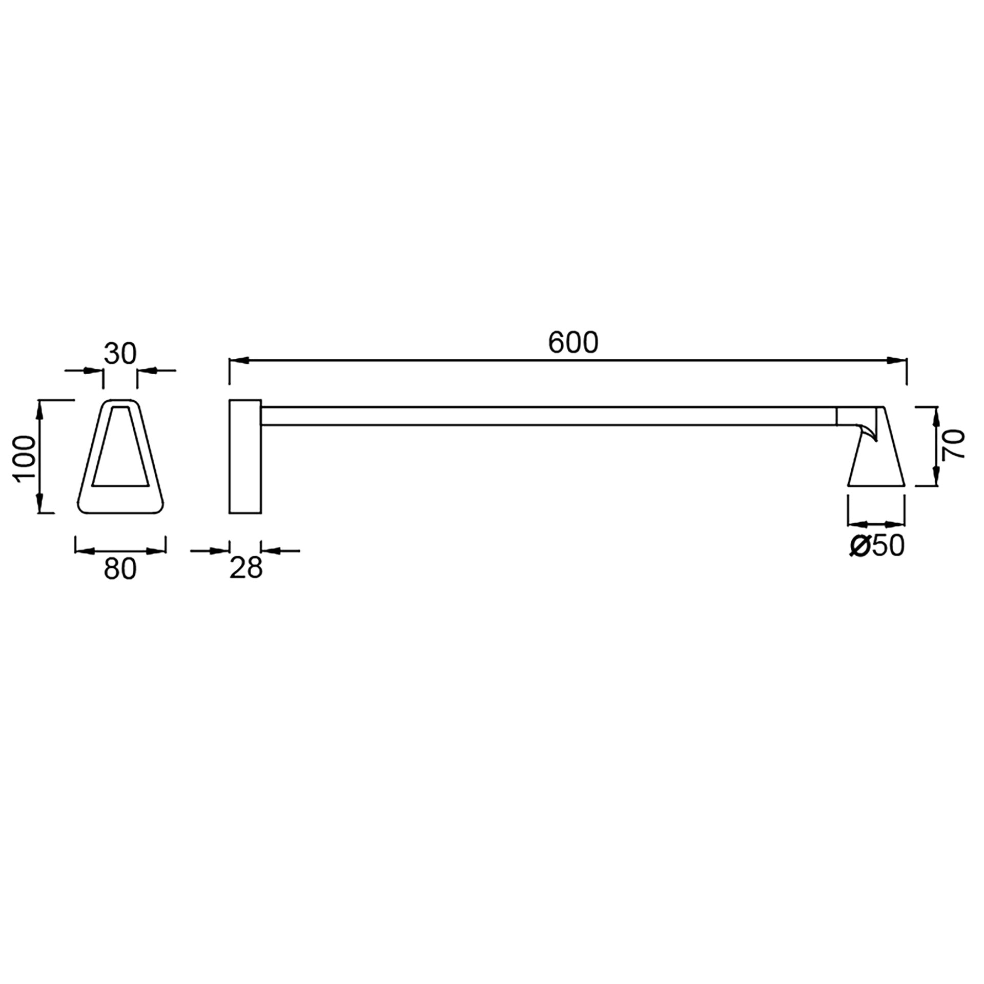Aplica de perete BRISEN LONG