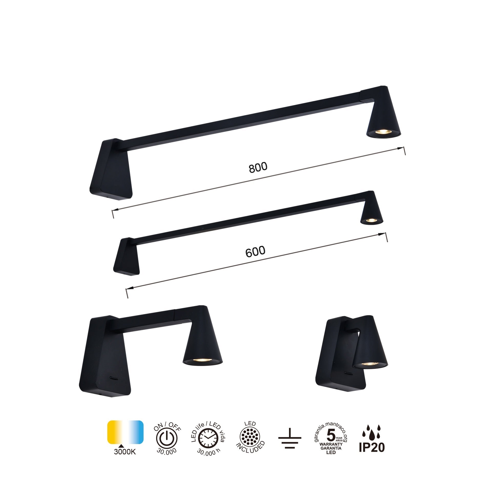 Aplica de perete BRISEN 80CM