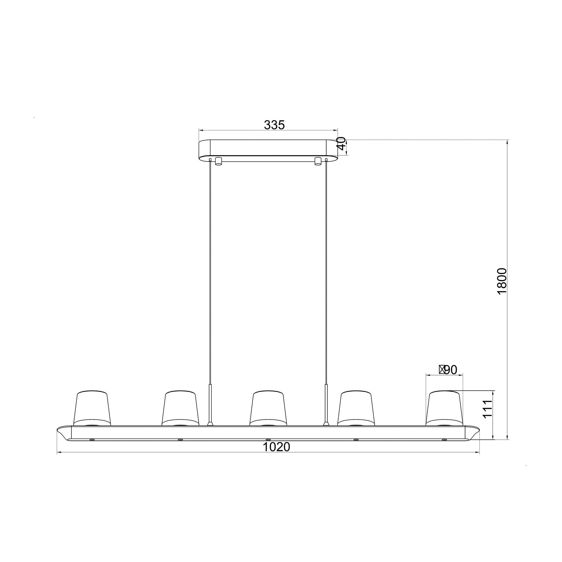 Lampa suspendata dimabila DASTEL 55W