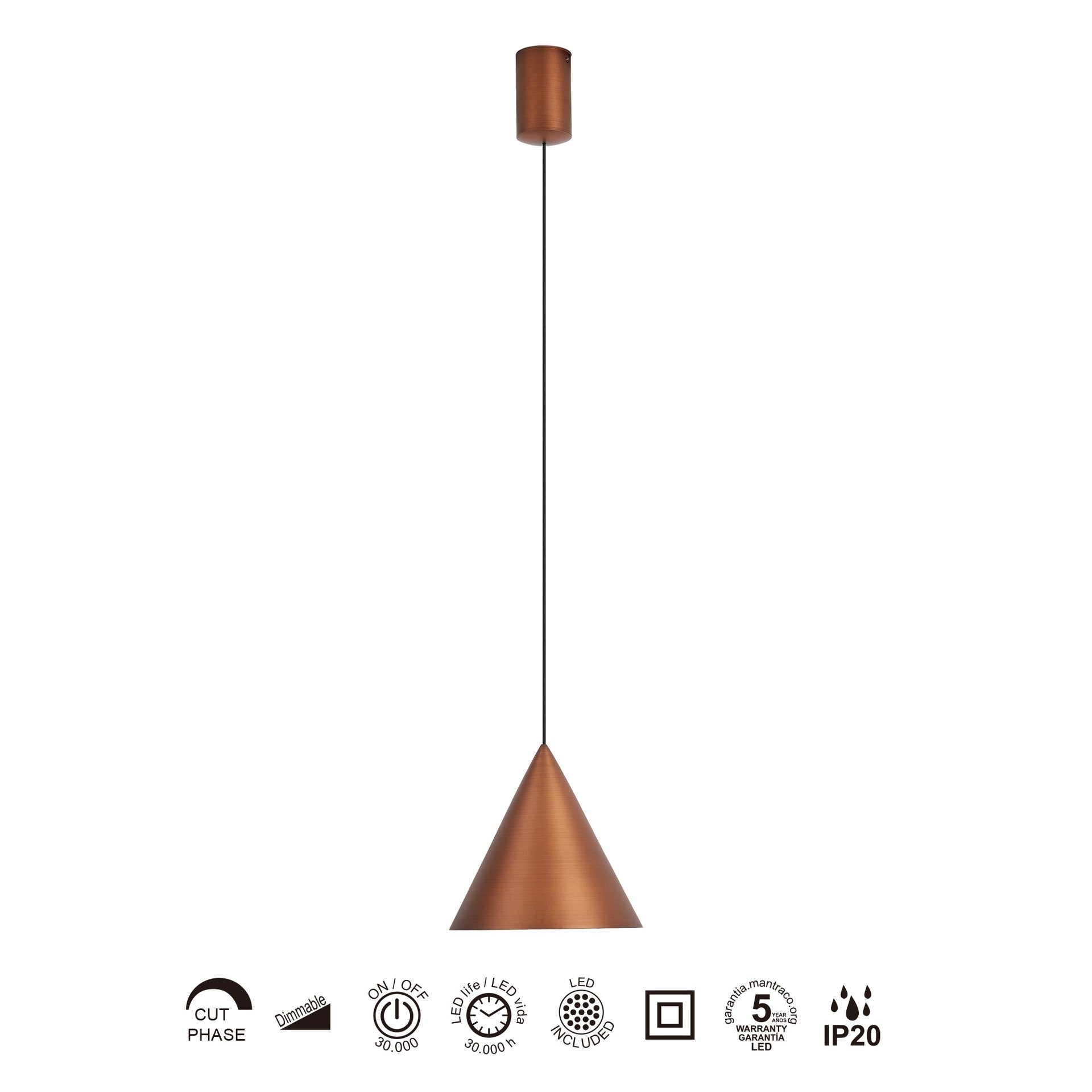 Lampa suspendata dimabila ELDAR 18 CM