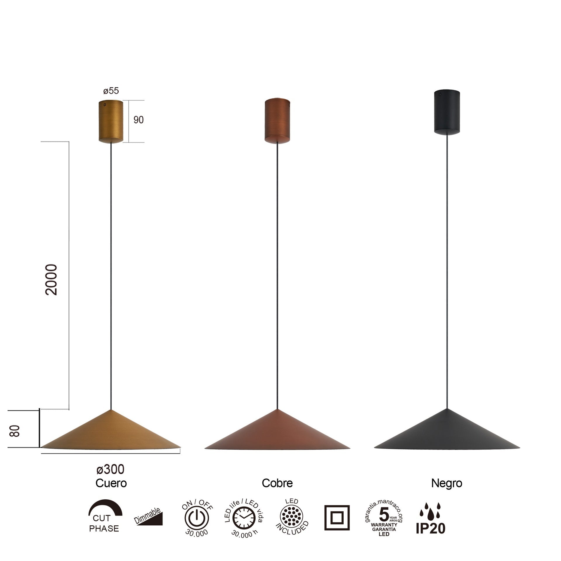 Lampa suspendata dimabila ELDAR 30 CM
