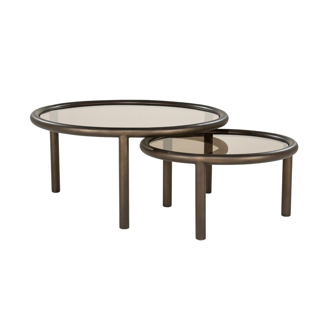 Set 2 masute de cafea SAREN Ø80/60 x 38/31 CM
