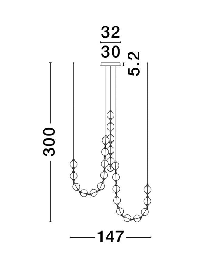 Lampa suspendata BRILLANTE TRIO