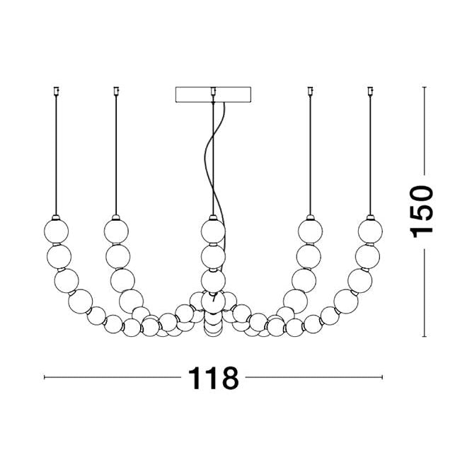 Lampa suspendata  PERLA CINQUE