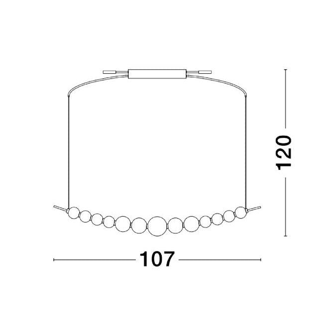Lampa suspendata  PERLA 107CM