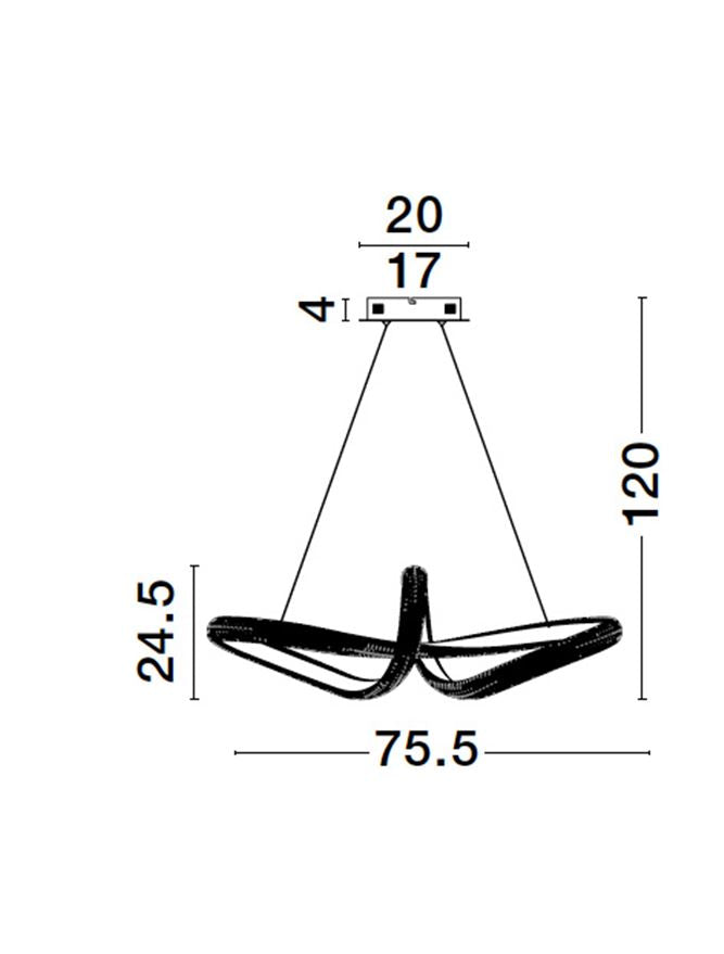 Lampa suspendata MEDORA 75CM