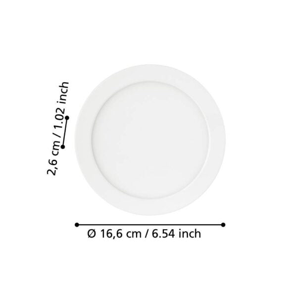 Spot incastrat FUEVA WHITE Ø16.6 CM