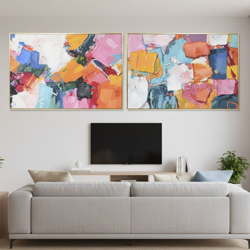 Set 2 tablouri SPLASH DECO 122 x 82 CM