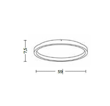 Plafoniera CCT KRYPTON 60CM