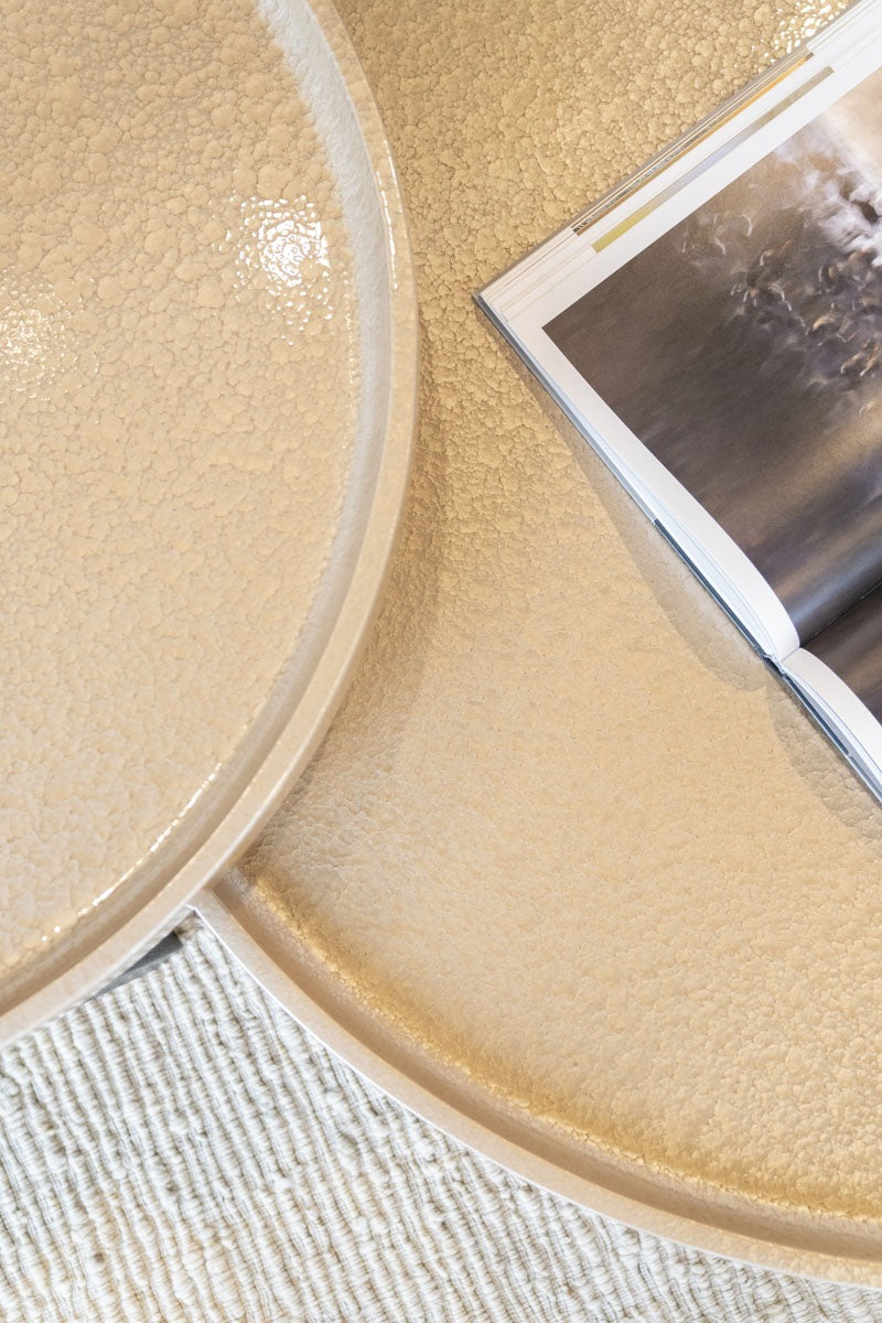 Masuta de cafea MAVISON BEIGE Ø90 x 35 CM