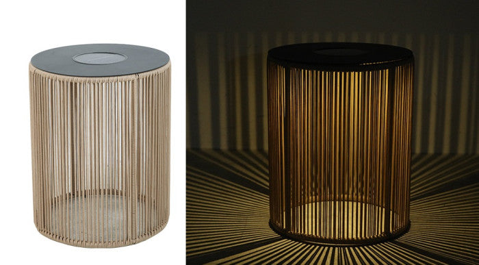 Masuta de cafea solara VIANO BLACK Ø40 x 50 CM