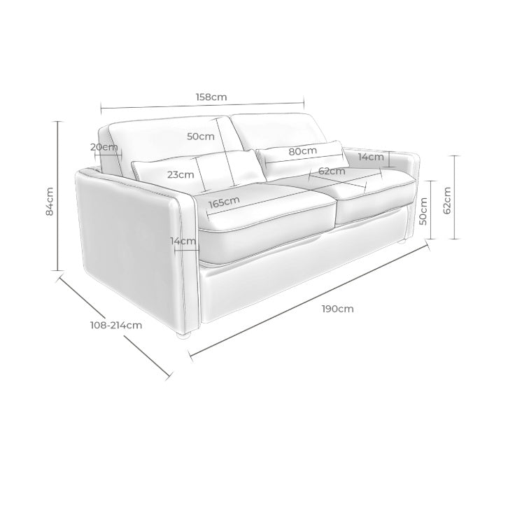 Canapea extensibila 2 locuri MINARO 190 CM