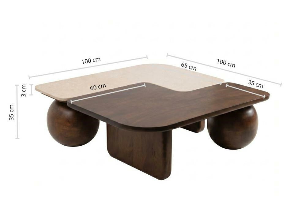 Masuta de cafea ORVIO 100 x 32 CM
