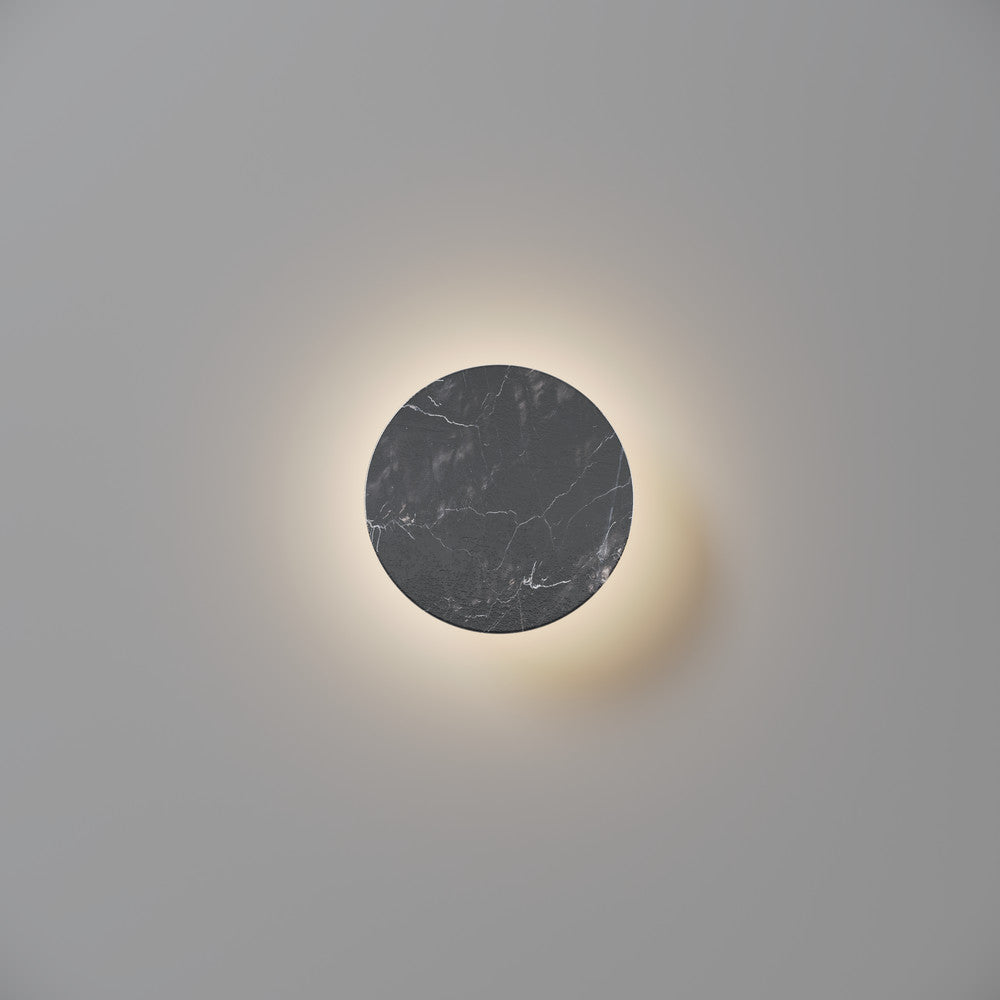 Aplica de perete LUMERE ROUND BLACK MARBLE