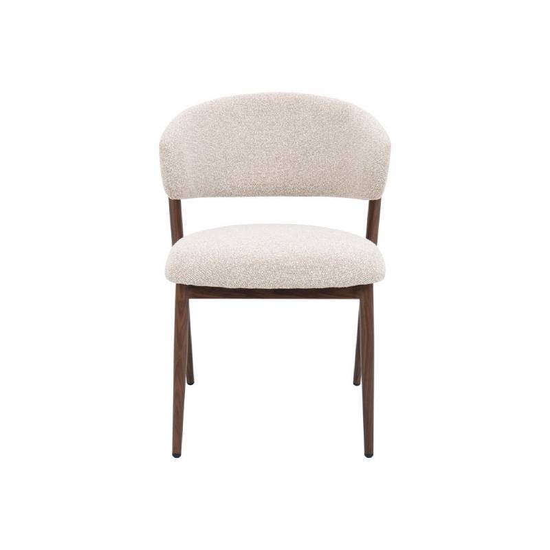 Scaun CASSANDRA WALNUT/BEIGE