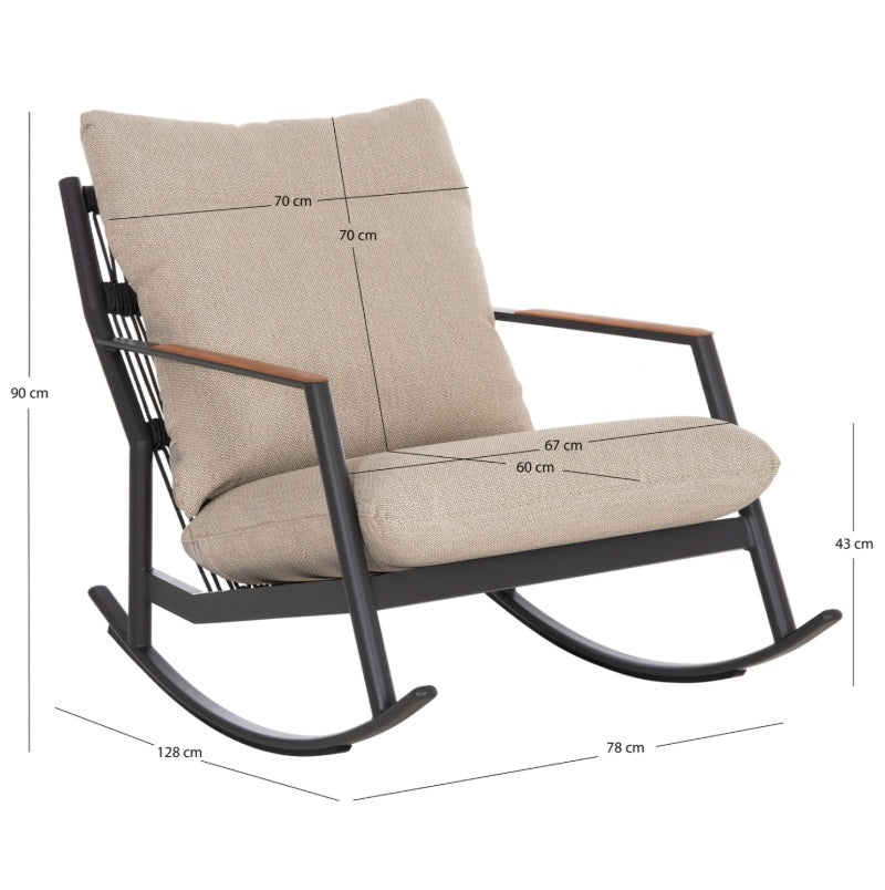 Fotoliu balansoar OBLIVION CHARCOAL