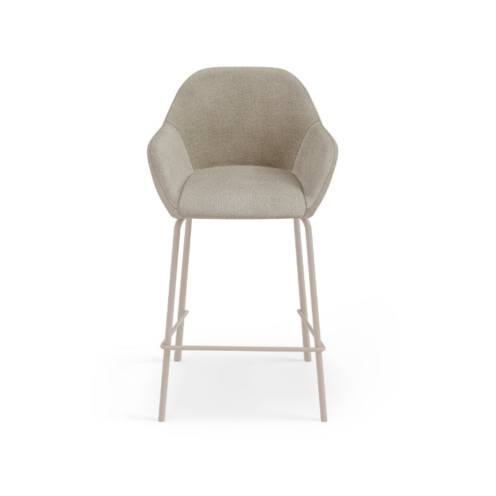Scaun de bar SAVON BEIGE LEGS H58 CM